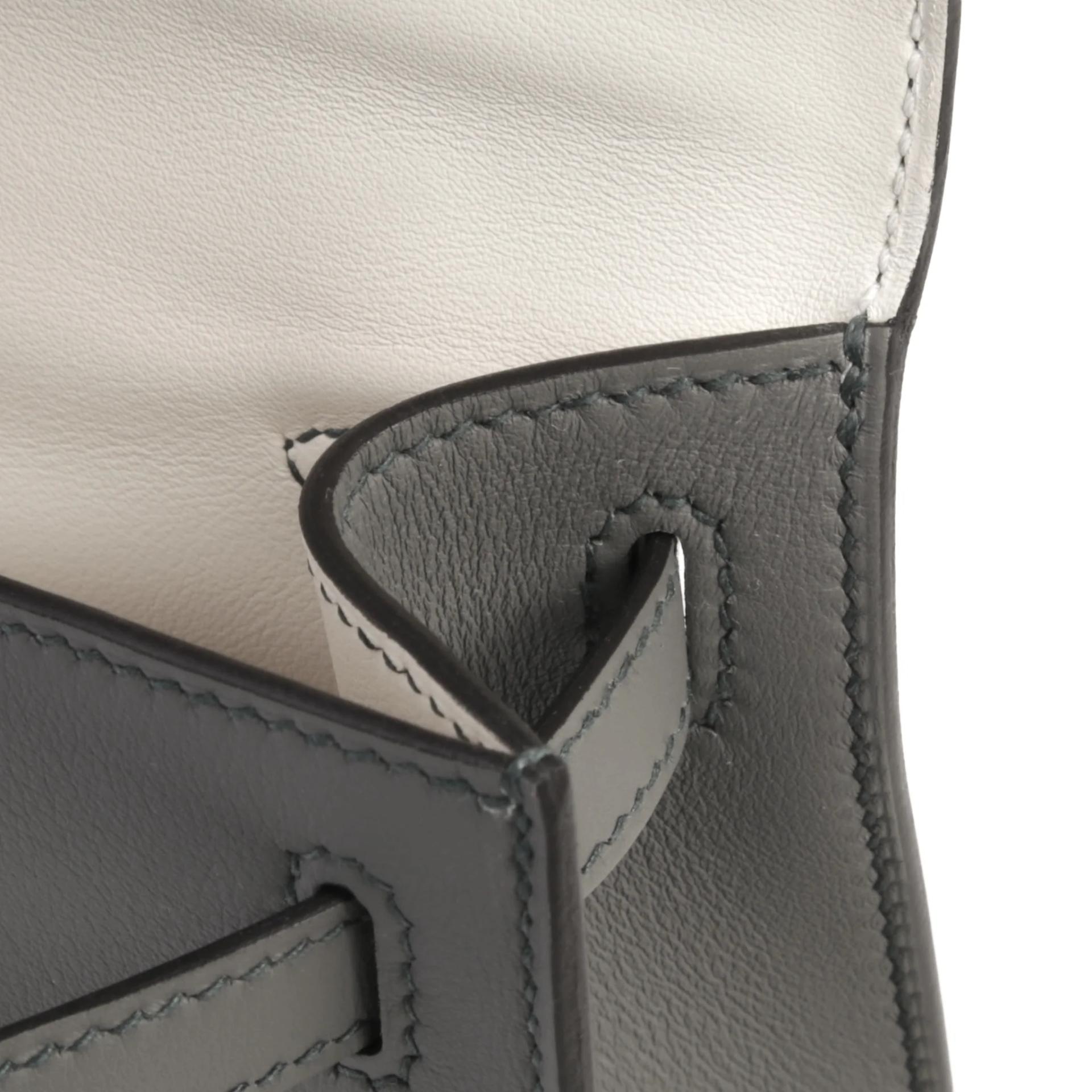 Brand New ( Rank N ) HERMÈS Special Order Kelly Pochette HSS Gris Meyer (0L) Nata (I2) Swift Palladium hardware K (2025) - 11