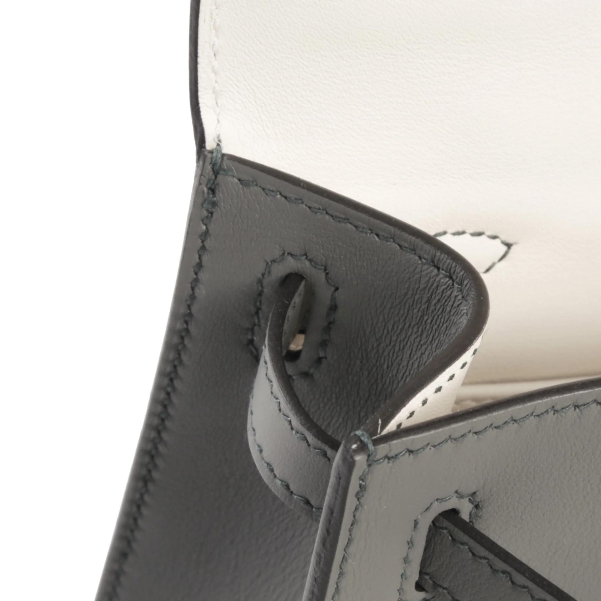 Brand New ( Rank N ) HERMÈS Special Order Kelly Pochette HSS Gris Meyer (0L) Nata (I2) Swift Palladium hardware K (2025) - 12