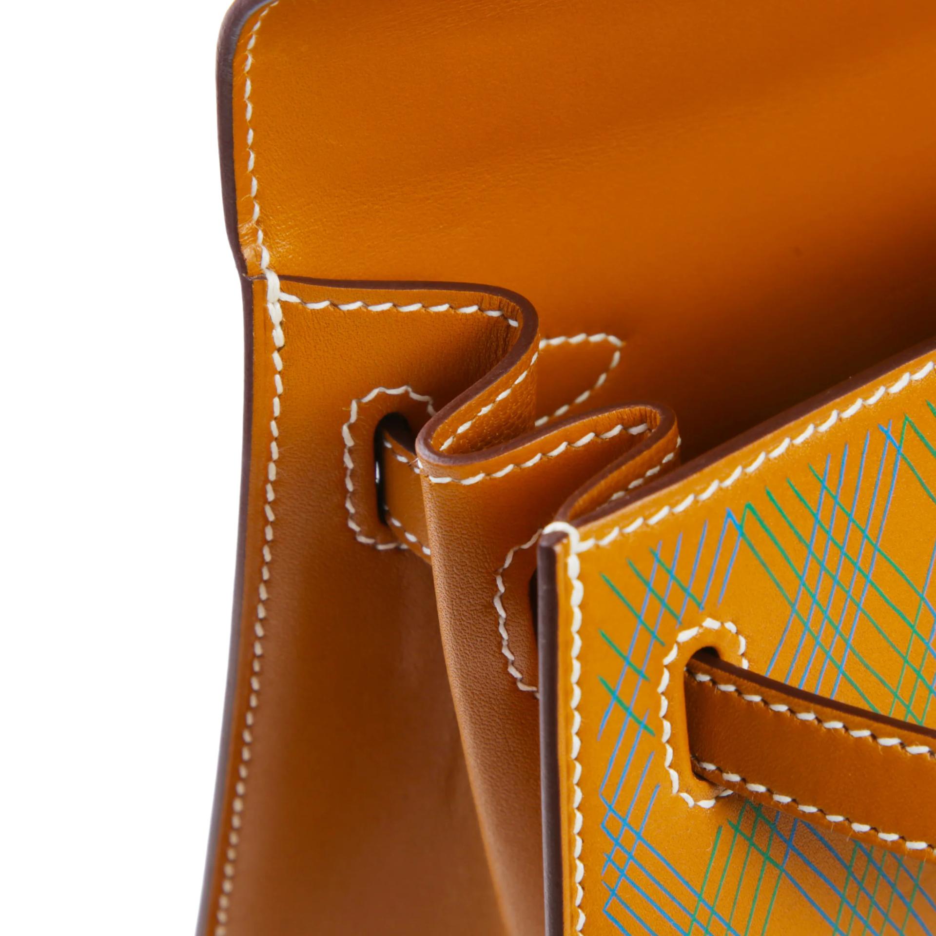 Unused ( Rank NS ) HERMÈS Limited Edition Kelly 25 Sellier Losanges Natural Sable (21) Butler Palladium hardware W (2024) - 13