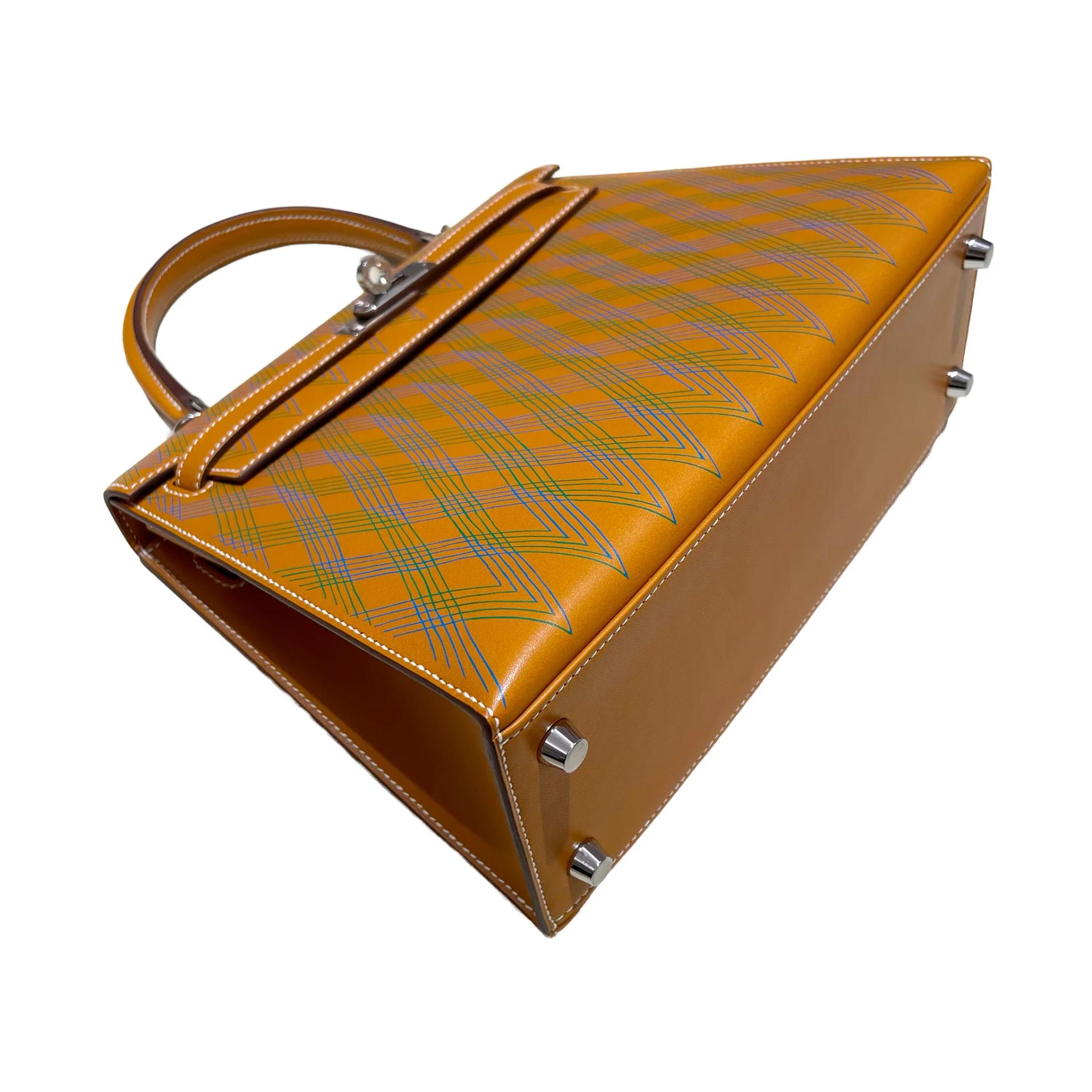 Unused ( Rank NS ) HERMÈS Limited Edition Kelly 25 Sellier Losanges Natural Sable (21) Butler Palladium hardware W (2024) - 4