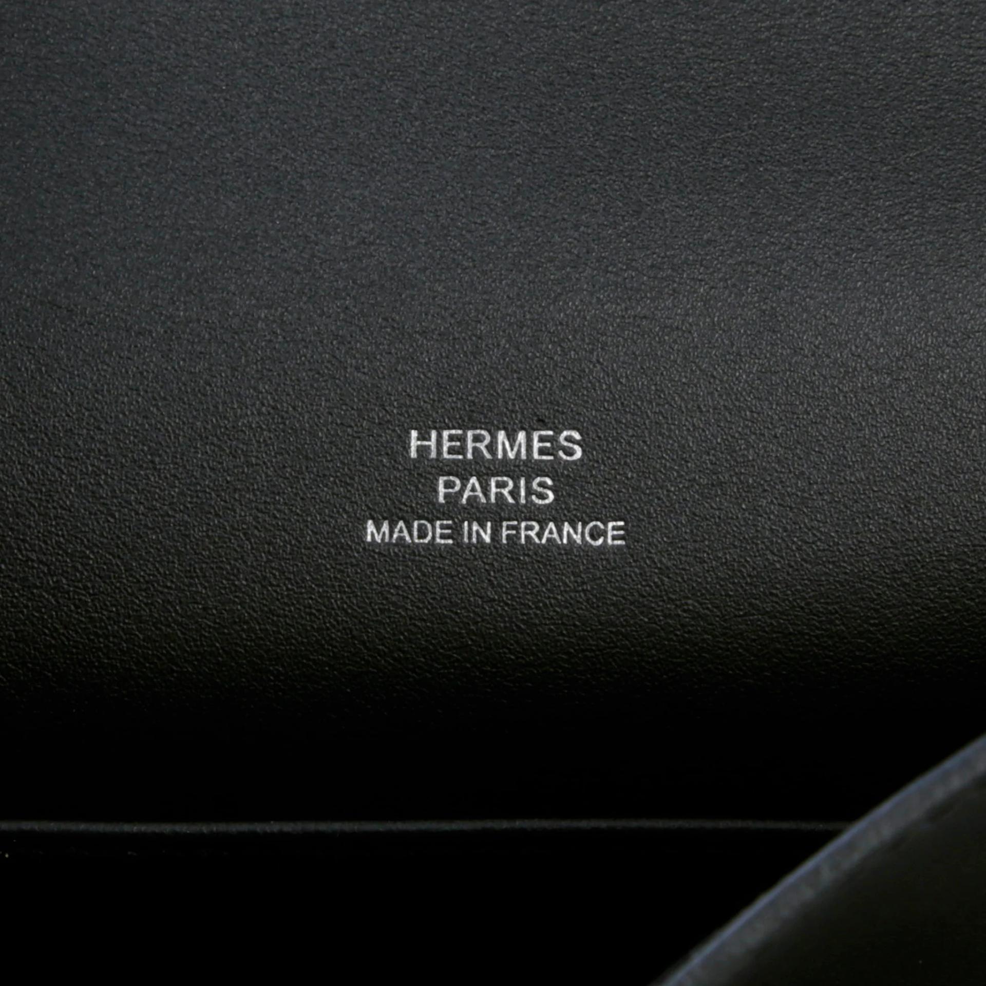 Brand New ( Rank N ) HERMÈS Kelly Pochette Noir (89) Swift Palladium hardware K (2025) - 10