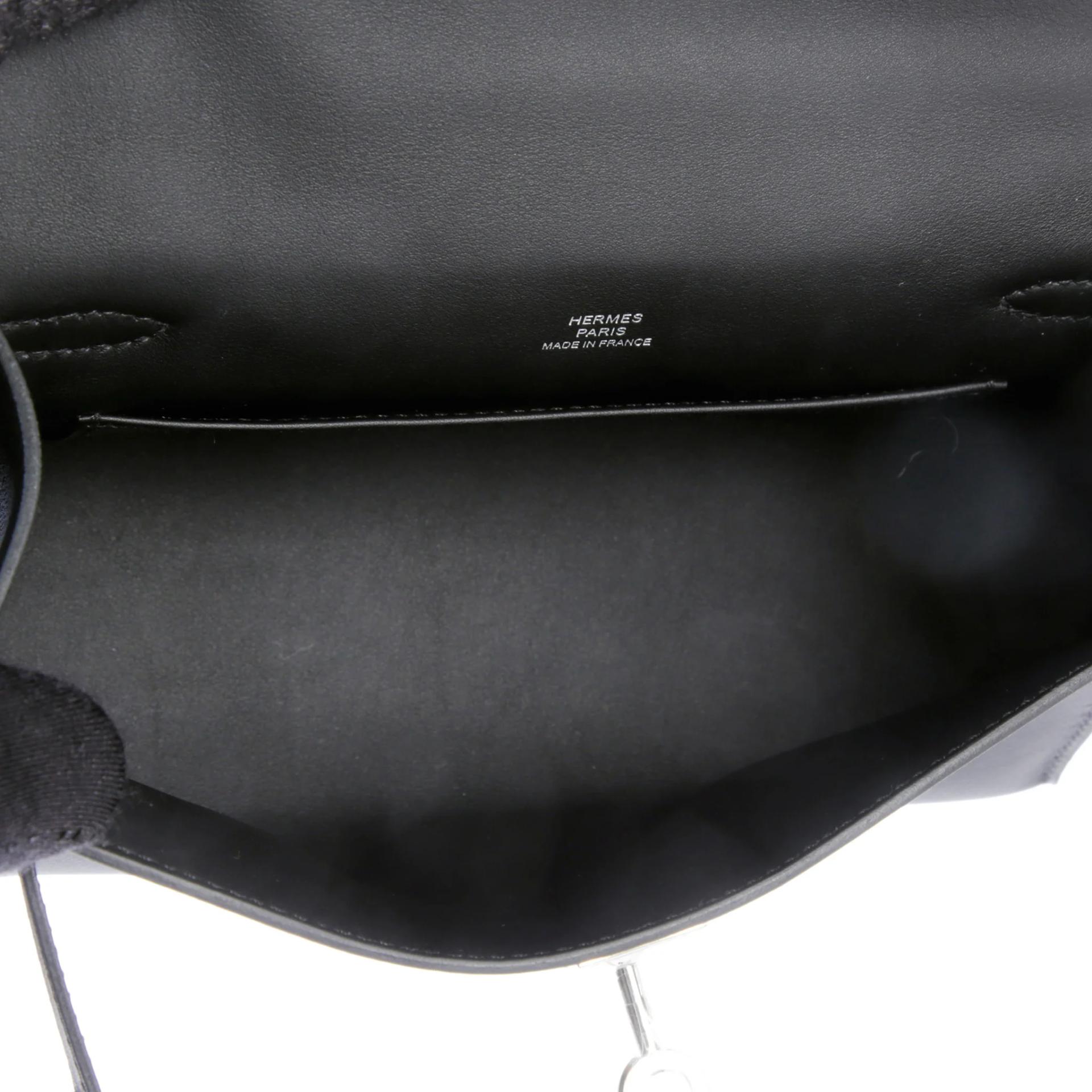 Brand New ( Rank N ) HERMÈS Kelly Pochette Noir (89) Swift Palladium hardware K (2025) - 11