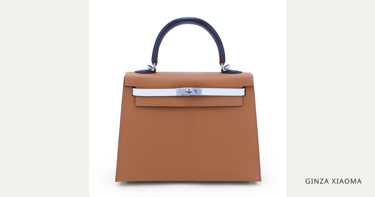 Kelly 25 Sellier Gold (37) Bleu Saphir (73) Craie (10) Noir (89
