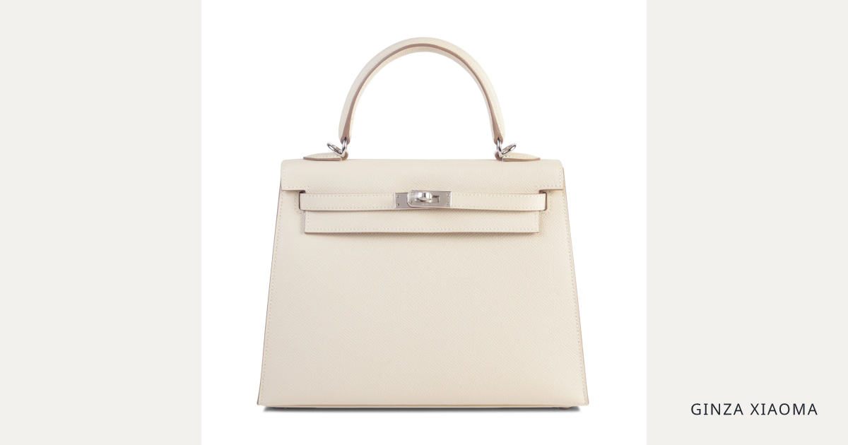 Kelly 25 Sellier Craie (10) | GINZA XIAOMA